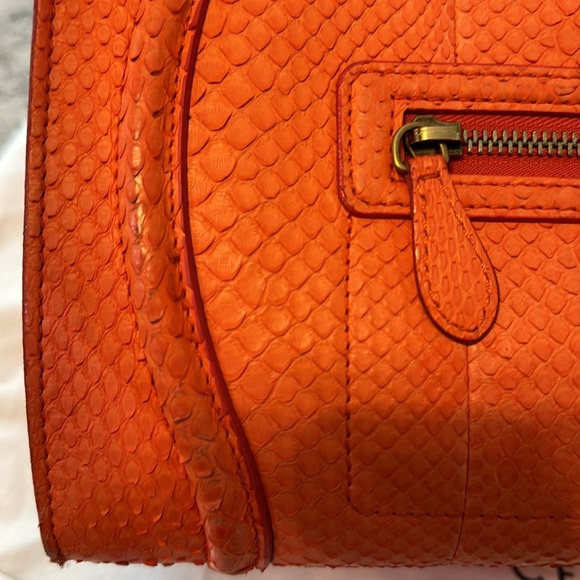 Authentic Celine mini luggage tote in python - Picture 9 of 9